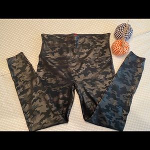 SPANX Faux Leather Camo Leggings - Brand New, Never Worn